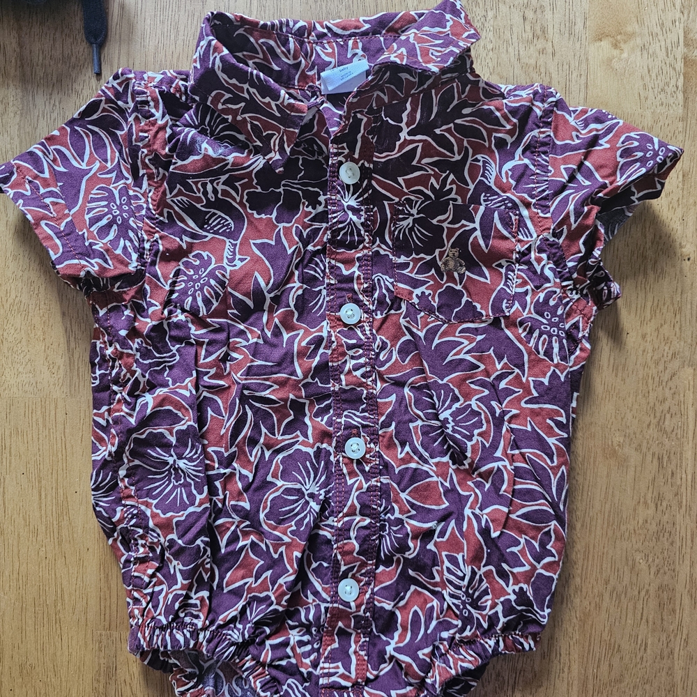 GAP Red and White Bodysuit One Piece